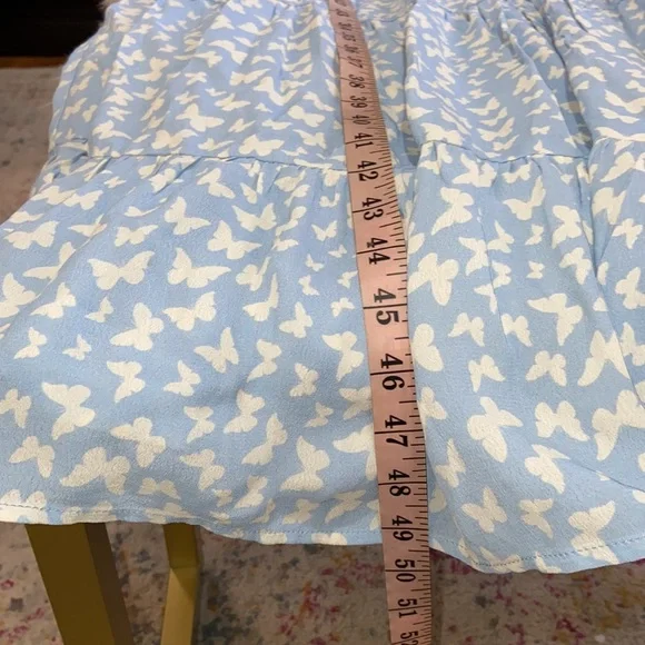 Free People RAHI Blue Butterfly Duster Kimono Size OS/ALL Beach Coverup - Picture 12 of 16